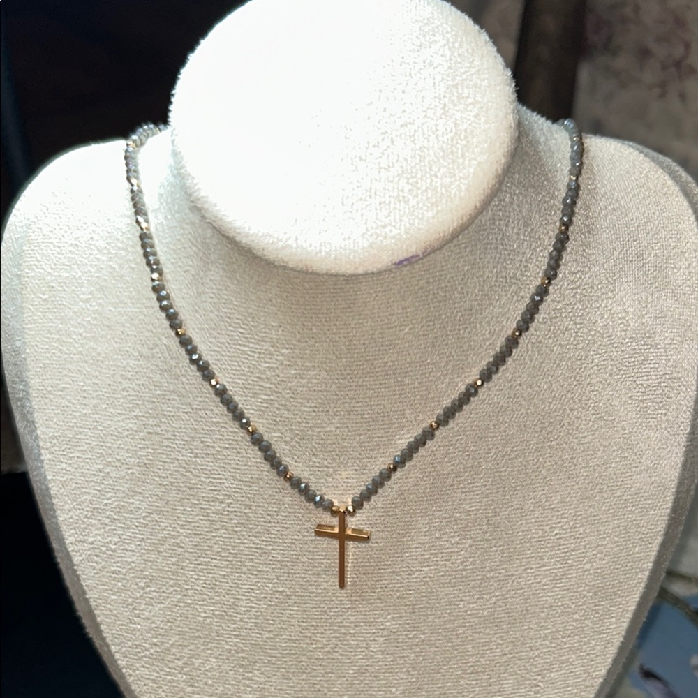 Gold Cross Pendant Necklace